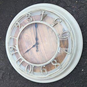 Wall Clock Westminster company London White Wooden VINTAGE
